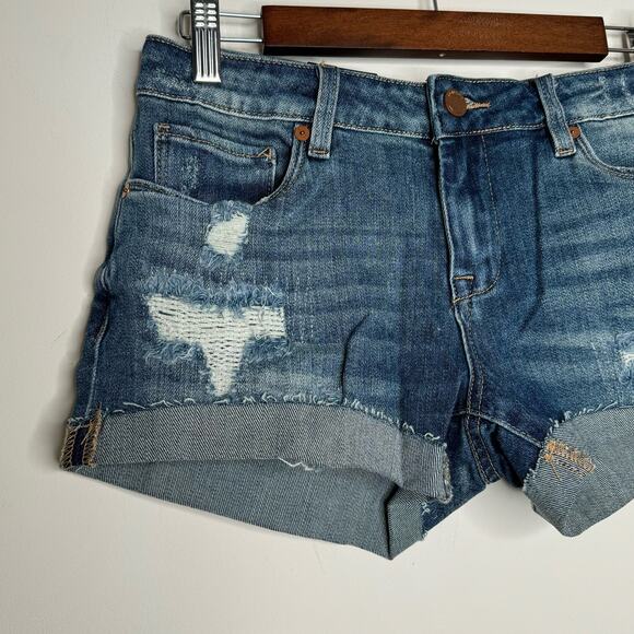 BLANK NYC The Fulton Roll-Up Shorts - Blue NWT Size 26 - Picture 3 of 9